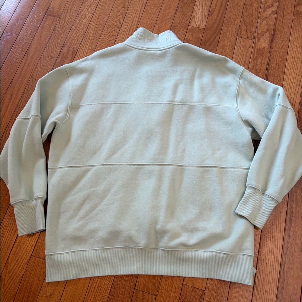 Light Green Offline by Aerie Quarter Zip Sweatshirt - Picture 8 of 10